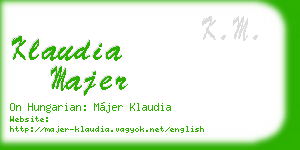 klaudia majer business card