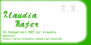 klaudia majer business card